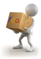 White man carrying box